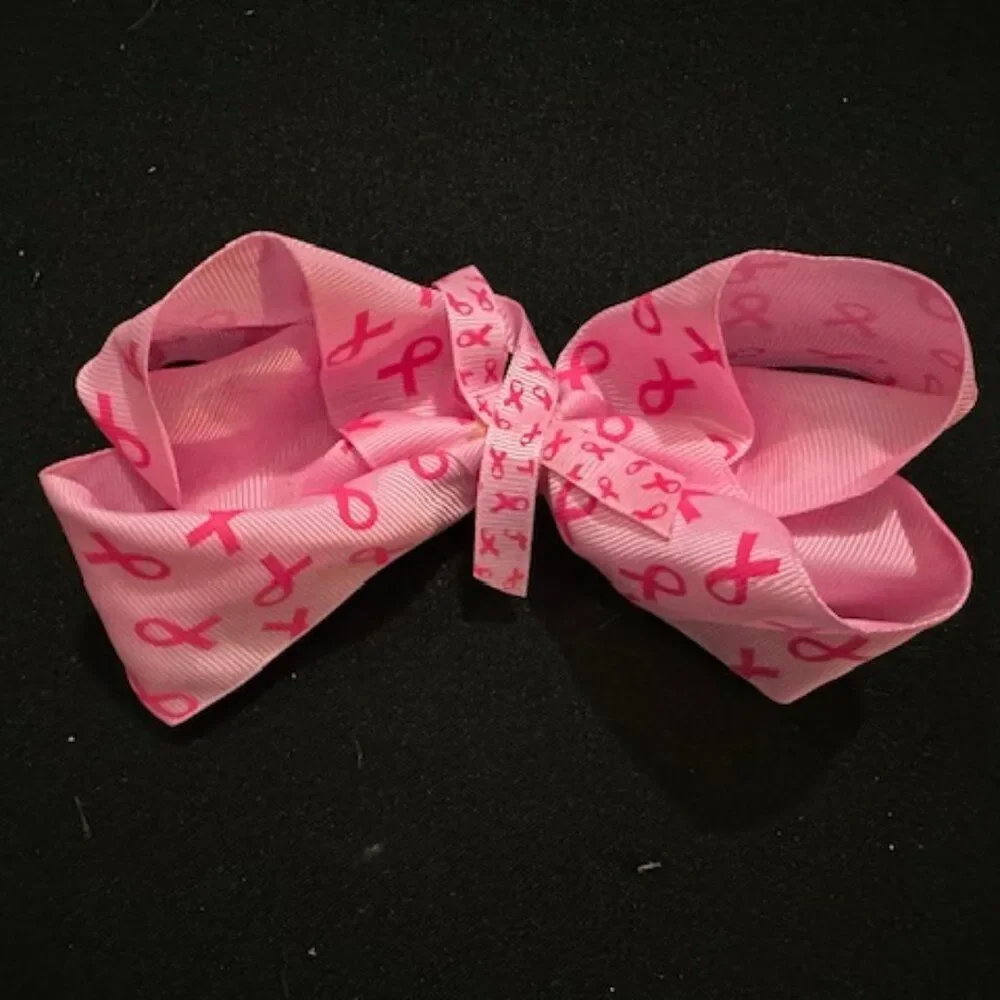 Bright Pink Breast cancer Ribbon W/ center Ribbon 6